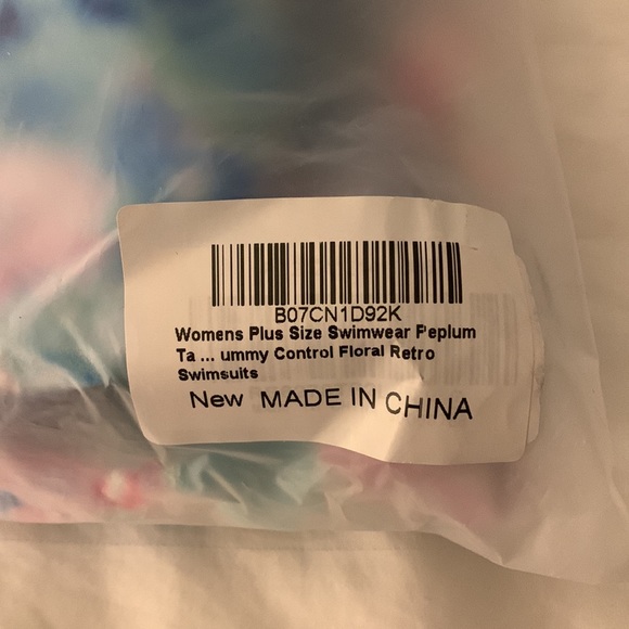 Tutorutor Womens Two Piece Plus Size Bathing Suit - Peplum Tankini - Picture 6 of 8